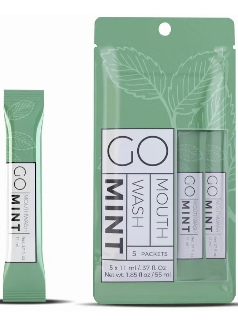 GO Mouthwash Smooth Mint- 5 Packet Bag