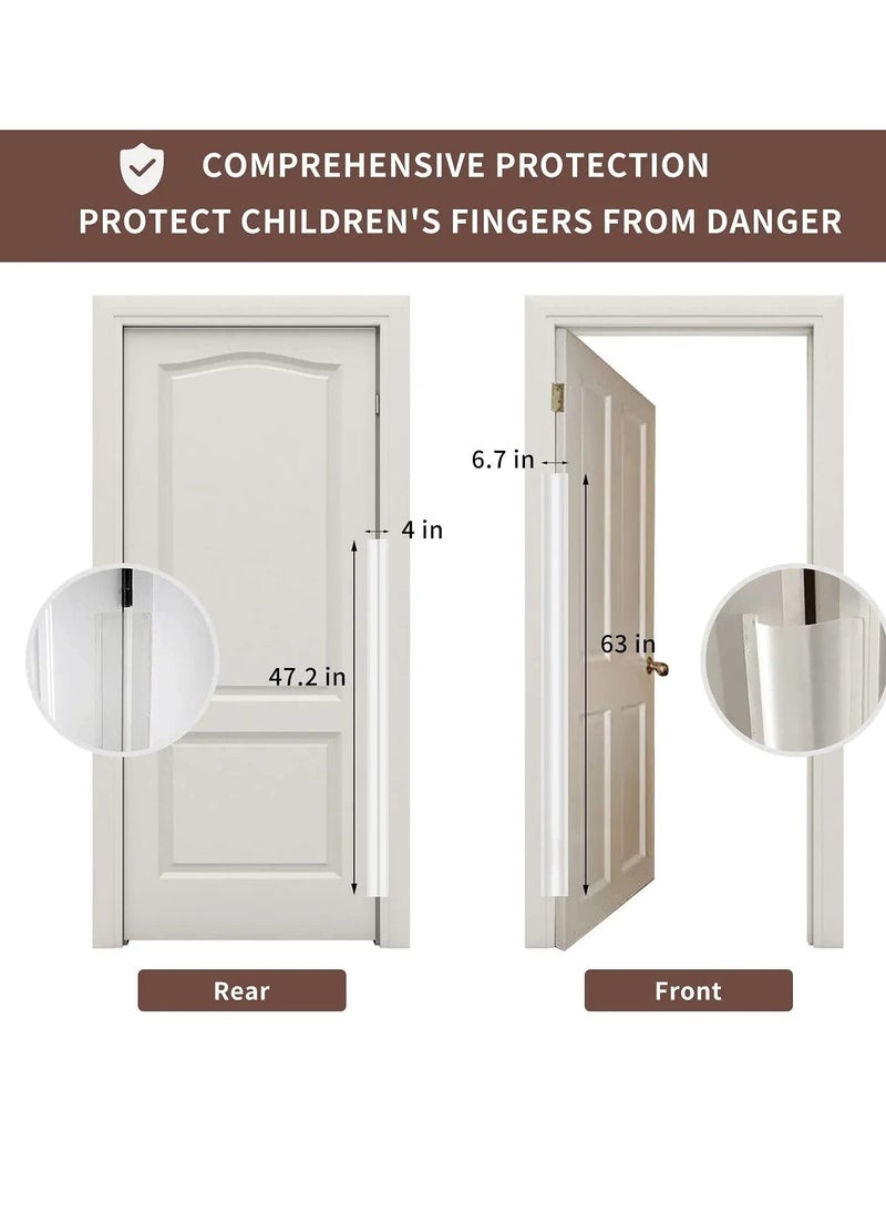 Generic - Finger Clip Door Guard, Child Door Seam Anti-Pinch Hand Protection Strip Door Protector Baby Finger Clip Door Guard 90 Degree Plus 180 Degree Door Guard Set - Image 1
