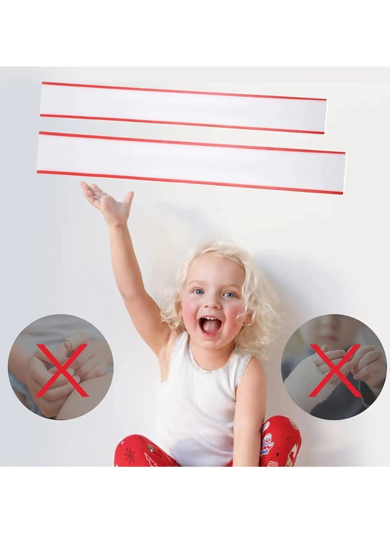Generic - Finger Clip Door Guard, Child Door Seam Anti-Pinch Hand Protection Strip Door Protector Baby Finger Clip Door Guard 90 Degree Plus 180 Degree Door Guard Set - Image 1