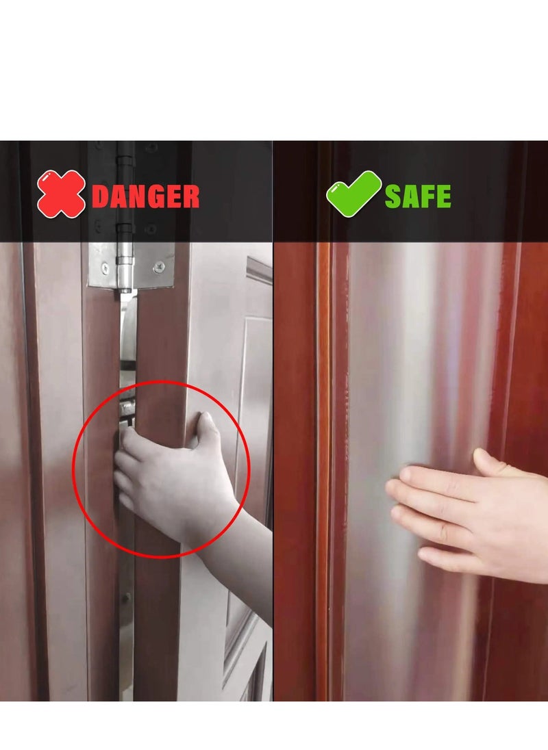 Generic - Finger Clip Door Guard, Child Door Seam Anti-Pinch Hand Protection Strip Door Protector Baby Finger Clip Door Guard 90 Degree Plus 180 Degree Door Guard Set - Image 1