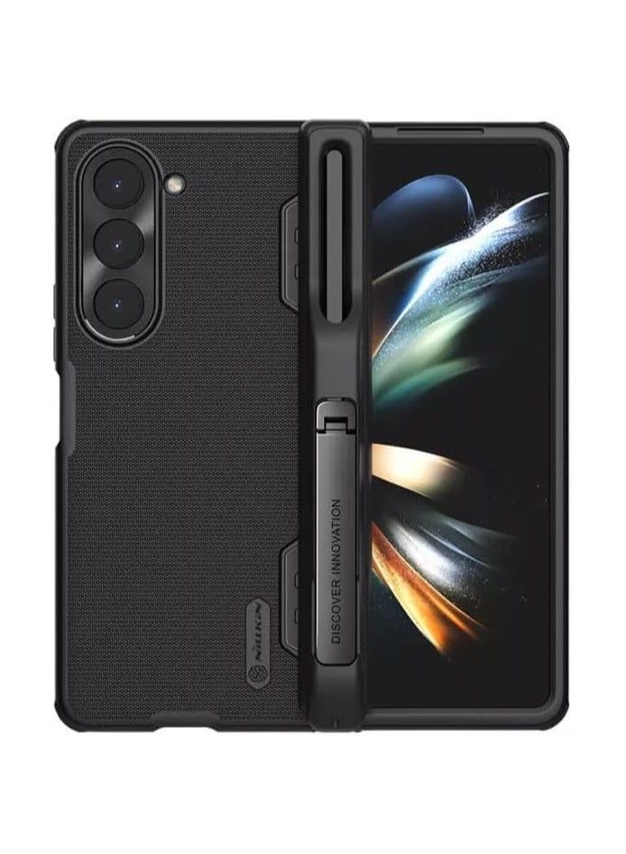 Nillkin Case for Samsung Galaxy Z Fold 5 Case Cover Nillkin Super Frosted Shield Fold Pen holder version Matte All-Round Protection Shockproof Dual Layer Case Cover for Samsung Galaxy Z Fold5 5G (Black)