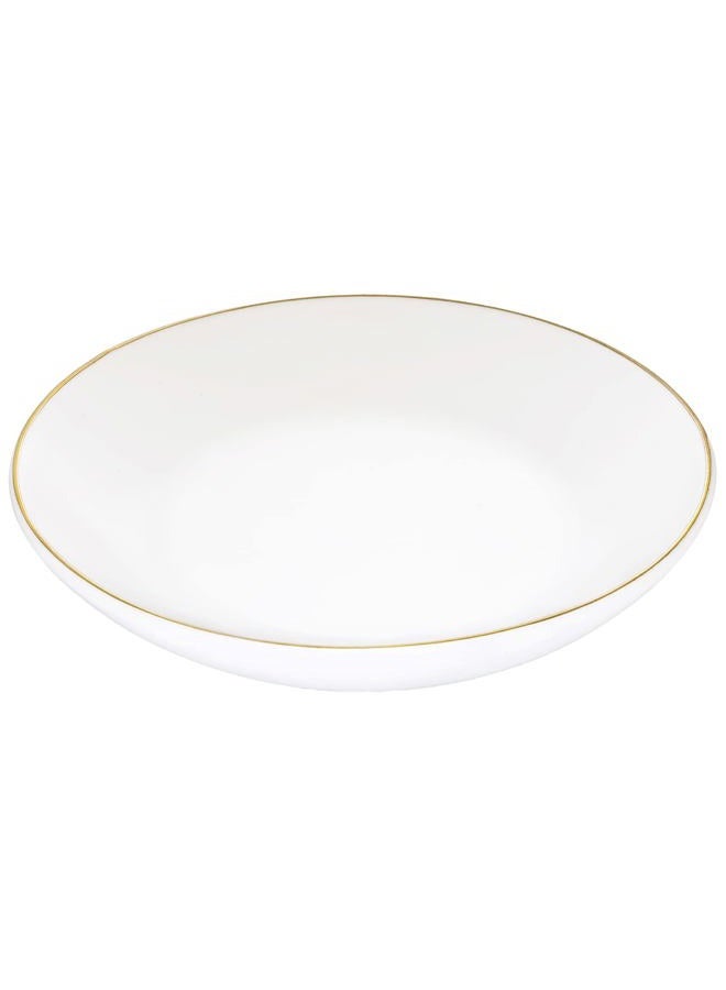 HANKOR 4.75" Ceramic Jewelry Tray, Small Ring Dish Holder Trinket Tray, Catch All Trays for Ring Earring Necklace Key, Christmas Gifts for Women Girls, White - Image 1