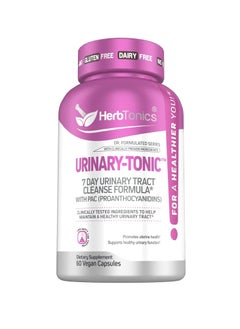 Herbtonics Fast Acting Urinary Tract Cleanse Treatment | Formula UTI with 36 mg PAC | Medical-Grade Cranberry Supplement for Urinary Tract Support 60 Count  - Image 1
