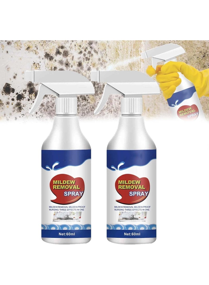 JUE-FISH 60ml Mold Removal Spray - Removes dampness and sooty stains from walls and floors - Deep and thorough cleaner for bathrooms, kitchens, and sinks - Spray protects against mildew and unpleasant odors - Image 1