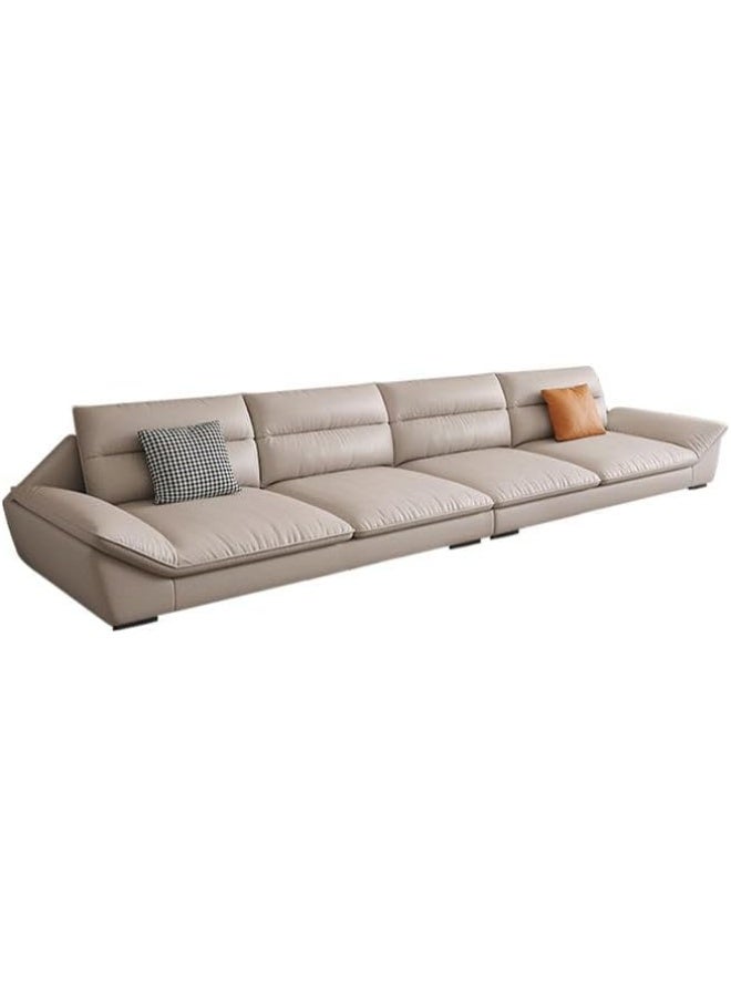 LUXURY LUXE Luxury Luxe Modern L-Shape Tan Sofa Chaise  - Image 1