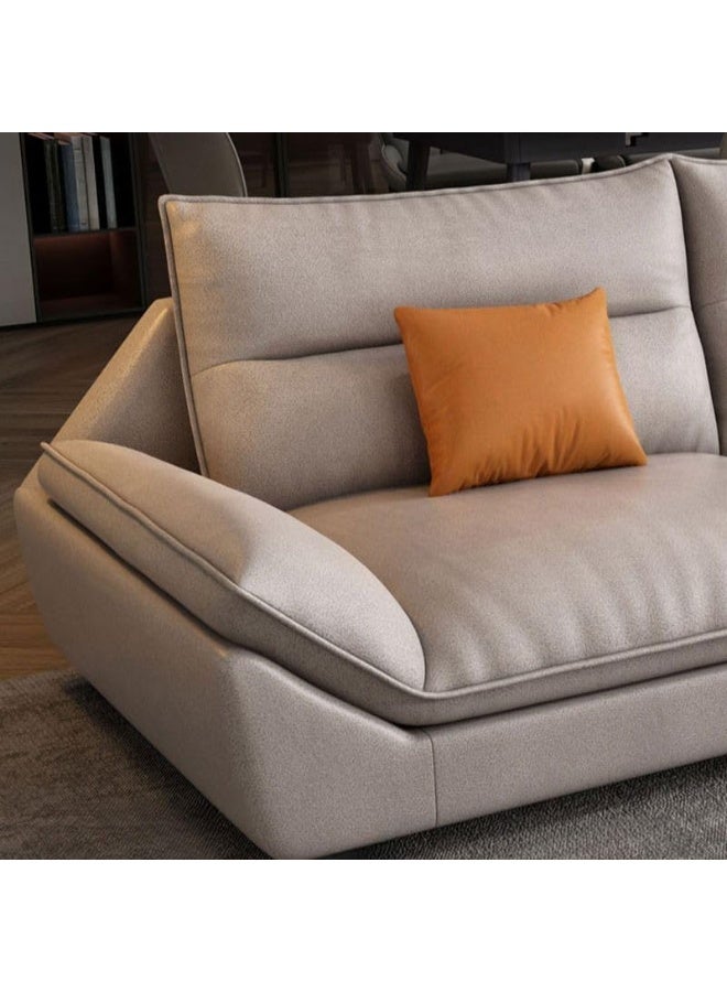 LUXURY LUXE Luxury Luxe Modern L-Shape Tan Sofa Chaise  - Image 4
