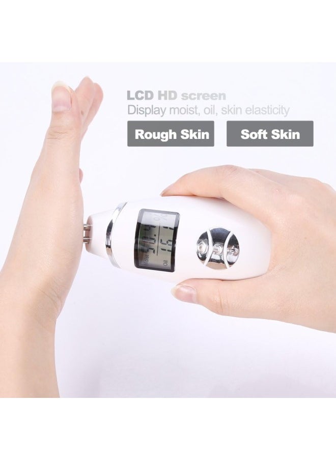 silvercnc Digital Skin Analyzer, Portable Rechargeable Skin Moisture/Oil Mointor Fluorescer Tester Moist Analyzer for Home, Beauty Salon SPA(White)  - Image 2