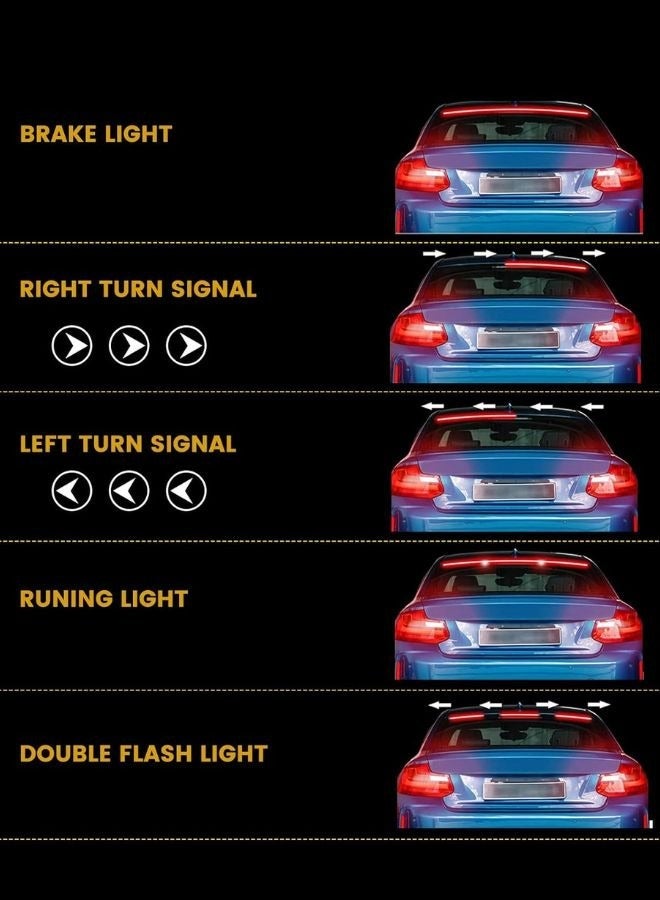 MUNTAQI 40 Inch LED Tailgate Light Bar Red Running Brake Light Reverse Light, Single Row LED Tail Light Bar with Red Brake Lights Indicator - Image 4