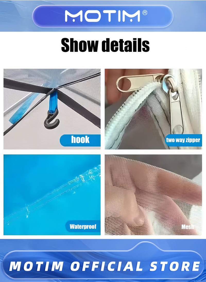 Motim Camping Tent for 2-3 People Automatic Pop-Up Beach Tent Portable Instant Tent with Carry Bag for Outdoor Camping - Image 4