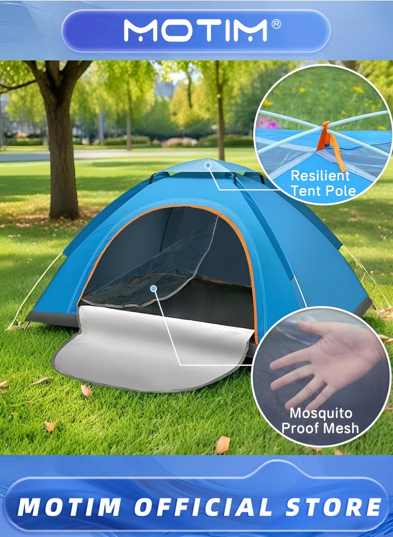 Motim Camping Tent for 2-3 People Automatic Pop-Up Beach Tent Portable Instant Tent with Carry Bag for Outdoor Camping - Image 2