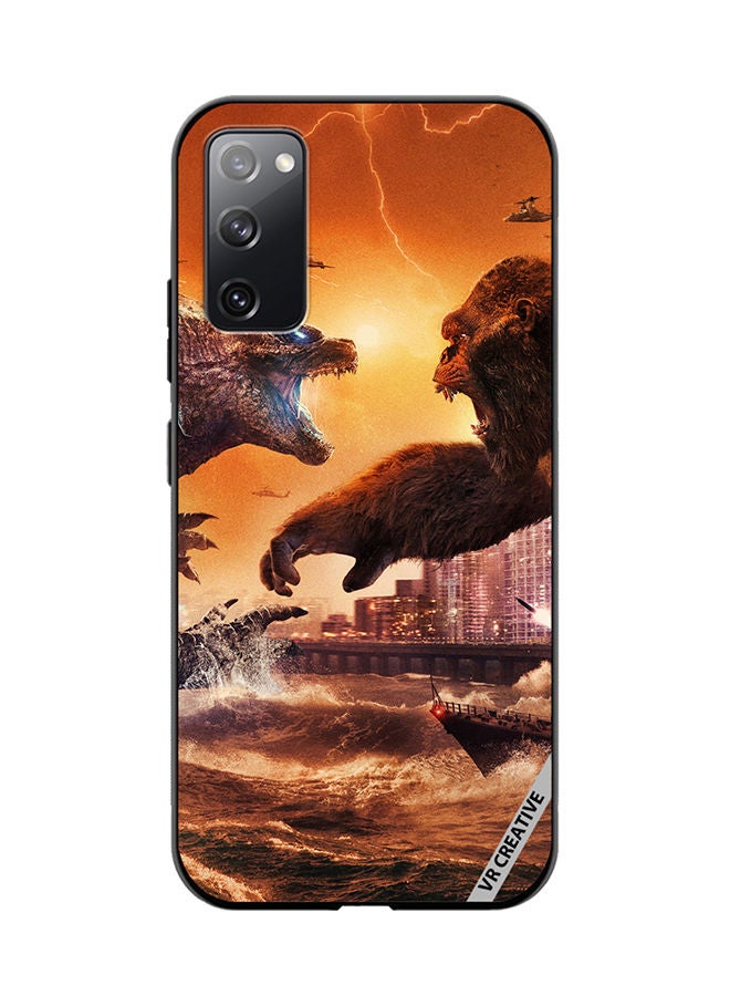 VR CREATIVE Protective Case Cover For Samsung Galaxy S20 FE 5G Godzilla Vs Kong Design Multicolour - Image 1