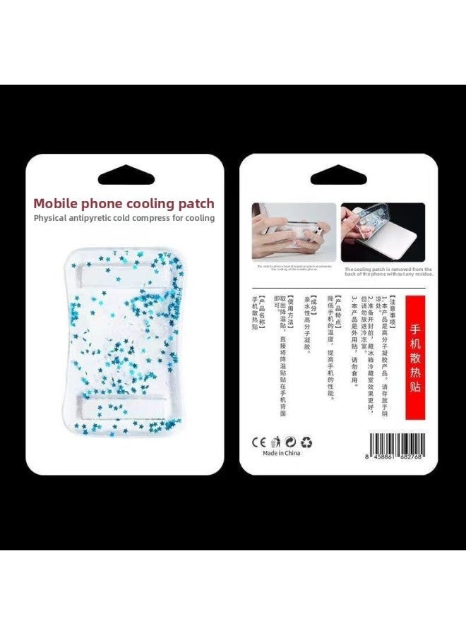 Mobile Phone Cooling Sticker Heat Dissipation Summer Essential Artifact-Colour:Blue-five Piece Luxury Pack (heavy Users)  - Image 1