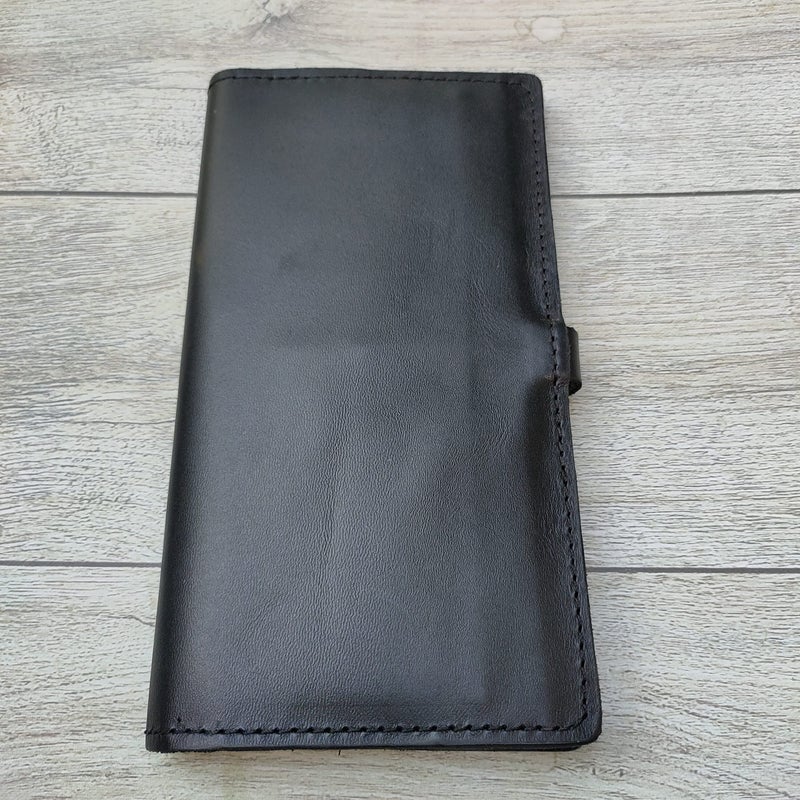 Dr.Key 1002 Genuine Leather Soft Long Wallet for Cash, Cards and Phone (Black) - Image 1