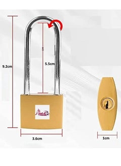 ABBASALI Long Shackle Padlock with Keys - Outdoor Security Padlock  - Image 2