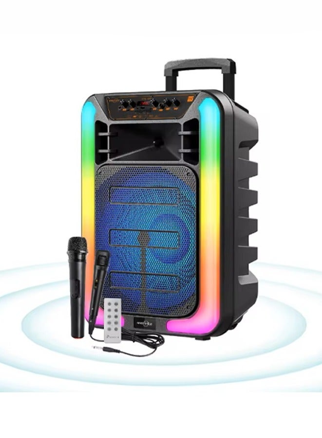 قريت نايس مكبر صوت لاسلكي يعمل بتقنية البلوتوث يحتوي على راديو FM , مدخل ذاكرة TF ,مدخل USB , مدخل ميكروفون بطارية قابلة للشحن - Image 3