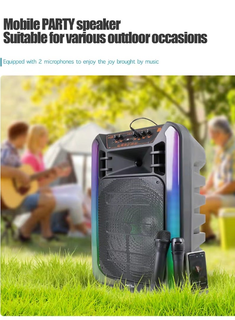 قريت نايس مكبر صوت لاسلكي يعمل بتقنية البلوتوث يحتوي على راديو FM , مدخل ذاكرة TF ,مدخل USB , مدخل ميكروفون بطارية قابلة للشحن - Image 5