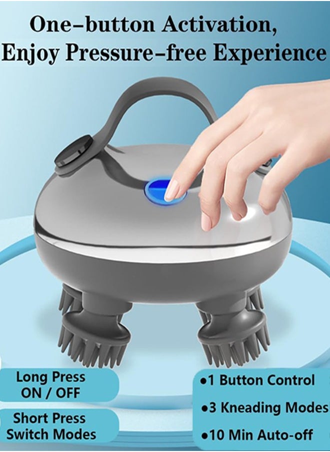 Garlo Electric Scalp Massager Hair Growth Rechargeable Head Massager Scalp Stress Relax, Waterproof Handheld Hair Scratcher with 8 Removable Massage Claws Cat Massager  - Image 3