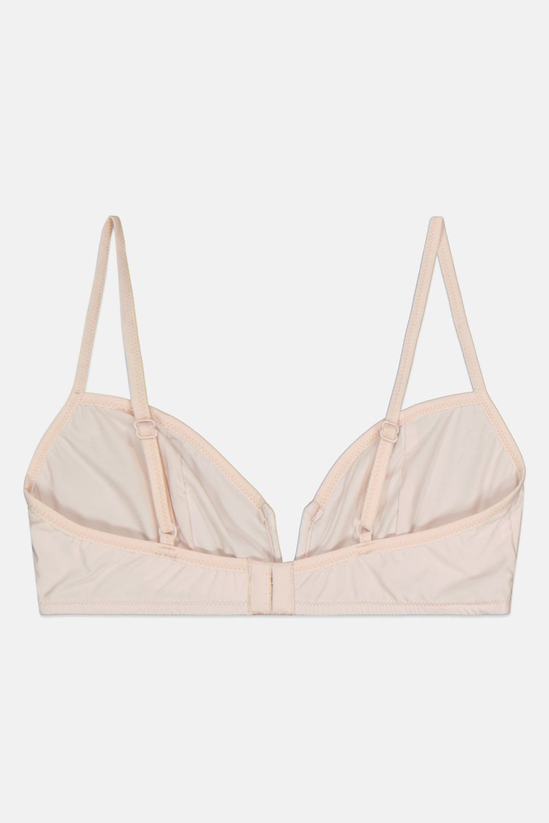 Etam Women Plain Non Padded Bra, Beige - Image 2
