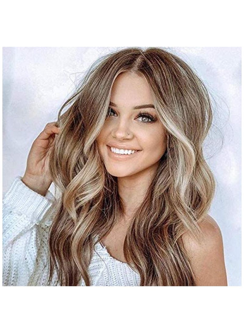 Estelle Eestelle Fiber Heat Resistant Wig With Bangs for Women Natural Looking Full Wigs for Daily Party Cosplay ,Curl ,Bodywave , Straight, long, Short (Blonde Ombre 8/613) - Image 2