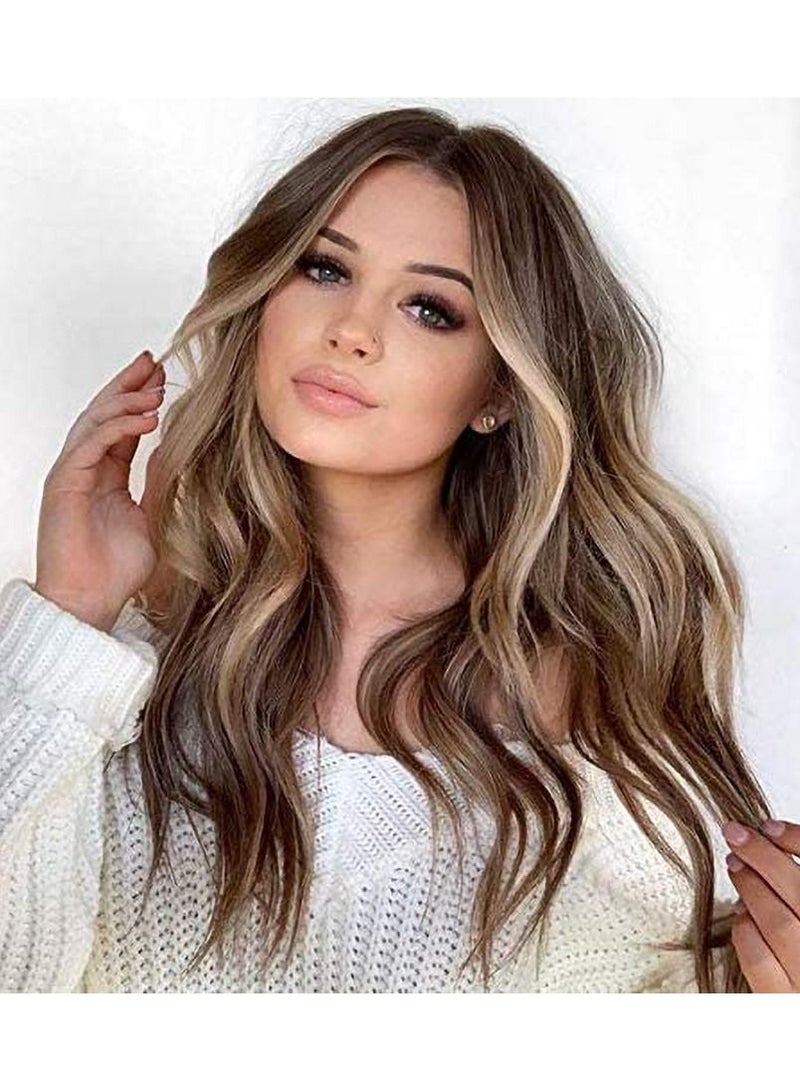 Estelle Eestelle Fiber Heat Resistant Wig With Bangs for Women Natural Looking Full Wigs for Daily Party Cosplay ,Curl ,Bodywave , Straight, long, Short (Blonde Ombre 8/613) - Image 1