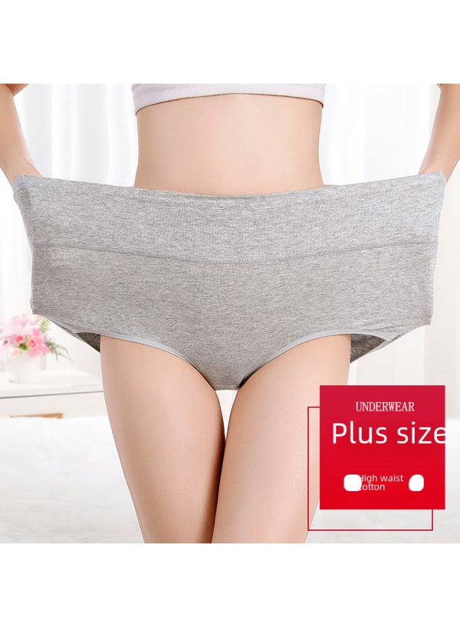 Plus Large Size Cotton Ladies Underwear Belly Hip High Waist Underwear Cotton High Waist Underwear - Image 2
