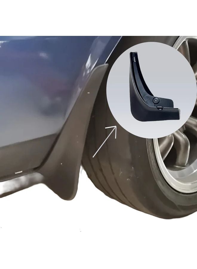 4 Pack Black Mudguards For Tesla Model 3 2016 2023 All Weather Protection Easy Install - Image 4