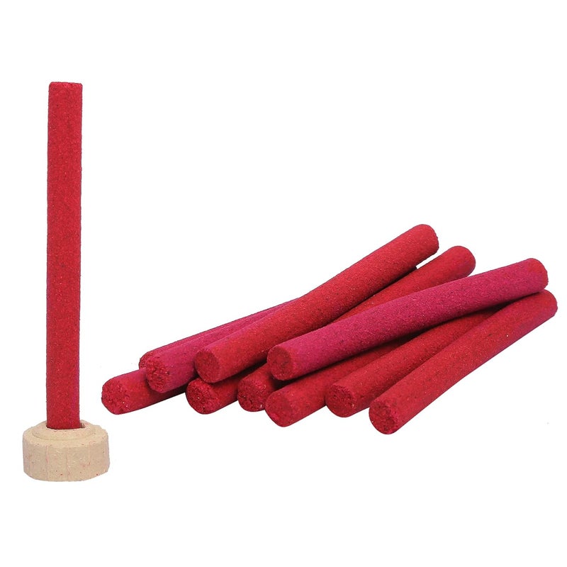 S K D Rose Dhoop Batti for Pooja Organic BambooLess Incense Sticks Non Toxic Dhoop Sticks for Home Pack of 1 Jar x 150Gram Stand Gift Set Holder - Image 3