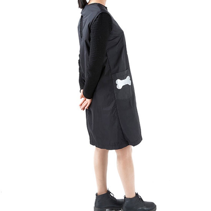 Waterproof Pet Cosmetologist Clothes Pet Salon Grooming Apron Beautician Bath Uniform (Black, Size L) - Image 4