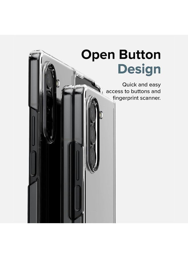 Raxoom حافظة صلبة من سامسونج جالاكسي زد فولد 6 2024 – شفافة تمامًا، مضادة للاصفرار، متوافقة مع الشحن اللاسلكي - Image 4