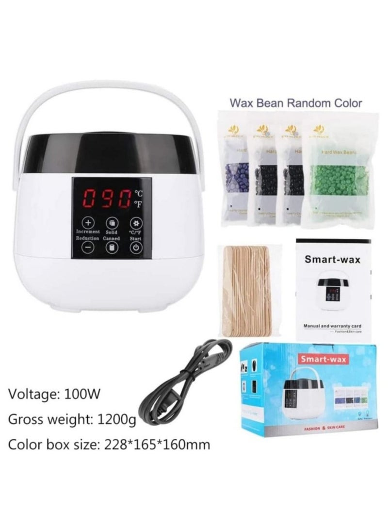 Wax Warmer, Waxing Machine for Hair Removal, Intelligent Wax Melting Machine with 4 Packs Hard Wax Beads, Hand and Foot Wax Machine, Wax Heater for Hair Removal, with LED Display - Image 4