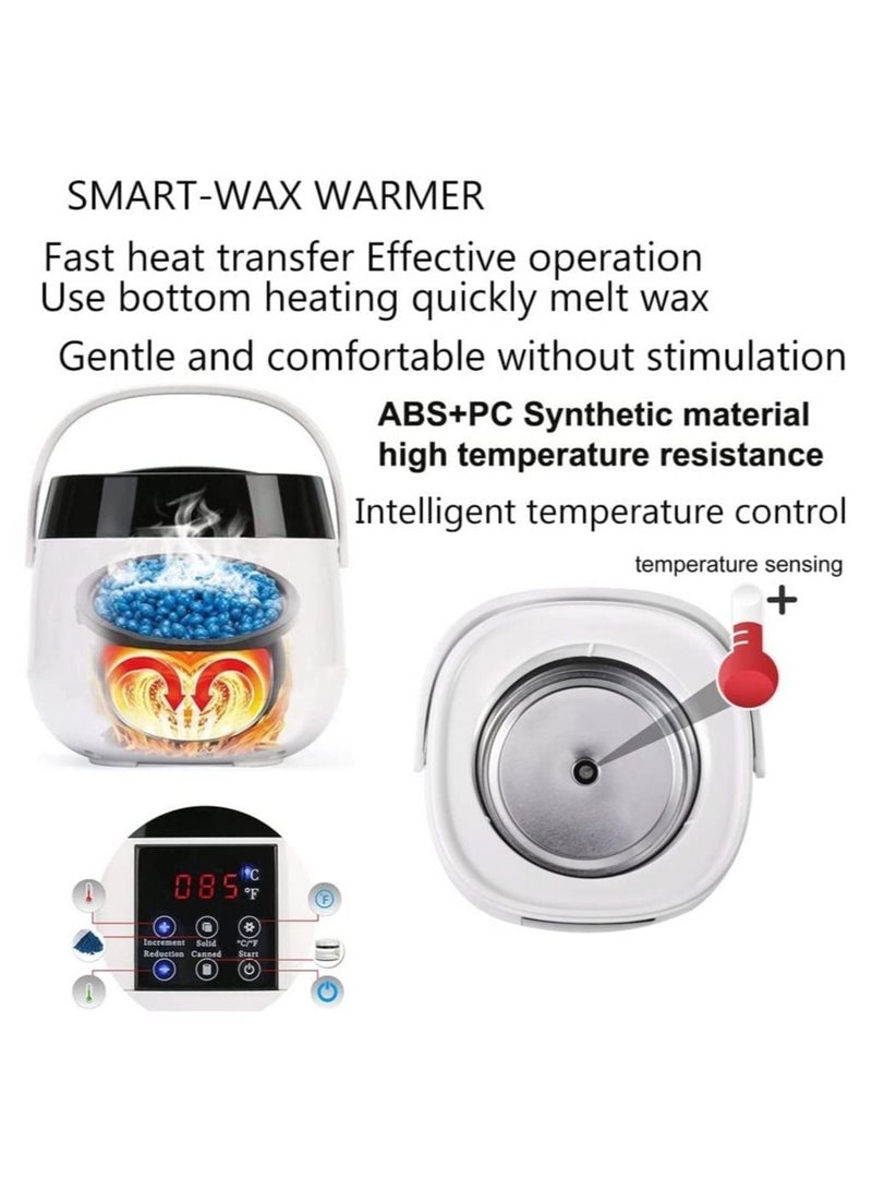 Wax Warmer, Waxing Machine for Hair Removal, Intelligent Wax Melting Machine with 4 Packs Hard Wax Beads, Hand and Foot Wax Machine, Wax Heater for Hair Removal, with LED Display - Image 2