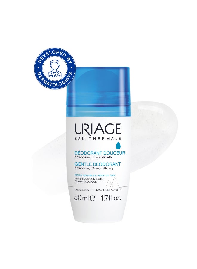 Uriage Gentle Deodorant Roll-On with Thermal Water - Alcohol Free Odor Protection - 50ml - Image 1