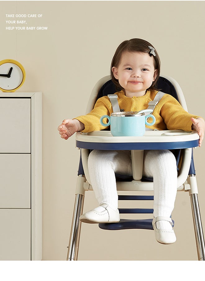 kiddoz Dining Baby High Chair - Blue  - Image 5