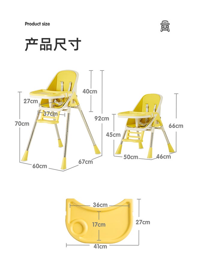 kiddoz Dining Baby High Chair - Blue  - Image 3