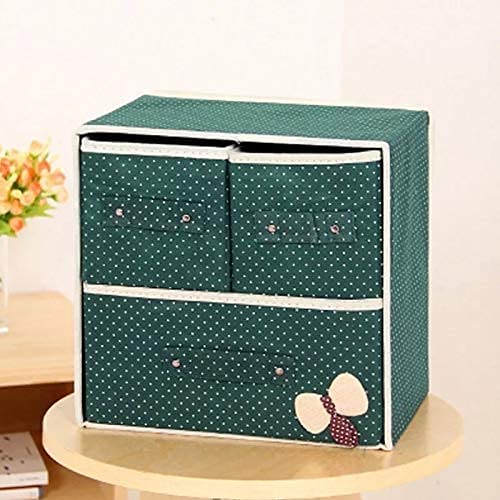 Peyx Peyx Foldable 2 Layer 3 Drawers Fabric Storage Box Bra Storage Box Underwear Socks Cosmetics Closet Organizer Collapsible Storage Drawers Cloth Cabinet Multicolor - Image 3