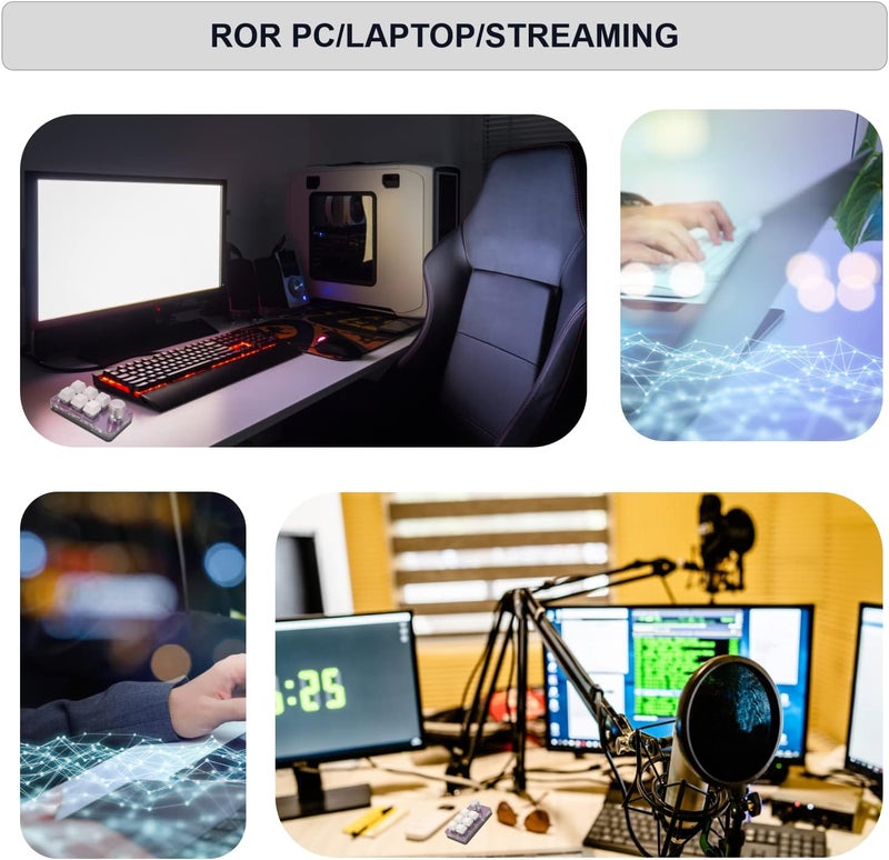 KUIDAMOS 12 Key Mechanical Numpad Mini Mechanical Gaming KeyboardMacro Keyboard Knob with Knob Function and Type C to USB Interface Mini One Handed One Click Start for Linux OS XBlack - Image 5