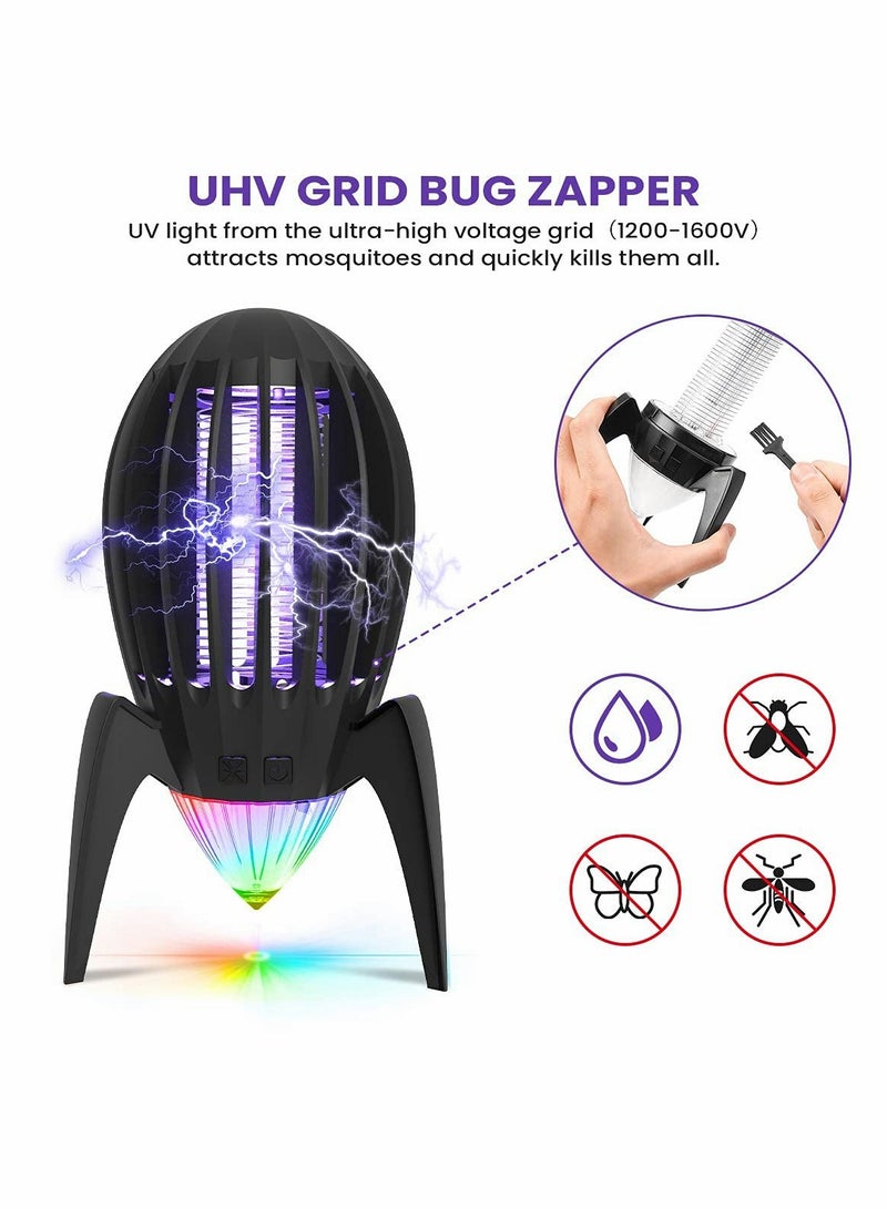 SYOSI 2 in 1 Mosquito Killer Lamp, Electric Mosquito Killer Portable Bug Zapper with Night Light, Mosquito Killer Light USB Insect Killer Pest Control Repellent Traps for Bedroom Living Room - Image 3