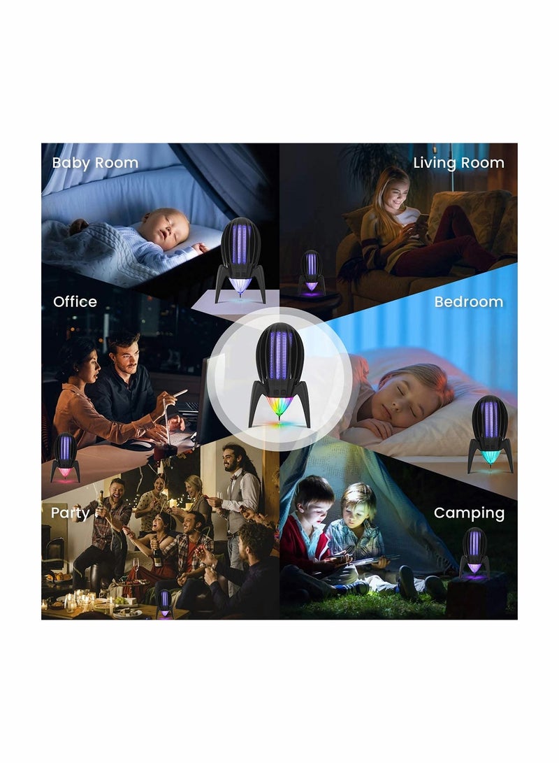 SYOSI 2 in 1 Mosquito Killer Lamp, Electric Mosquito Killer Portable Bug Zapper with Night Light, Mosquito Killer Light USB Insect Killer Pest Control Repellent Traps for Bedroom Living Room - Image 2