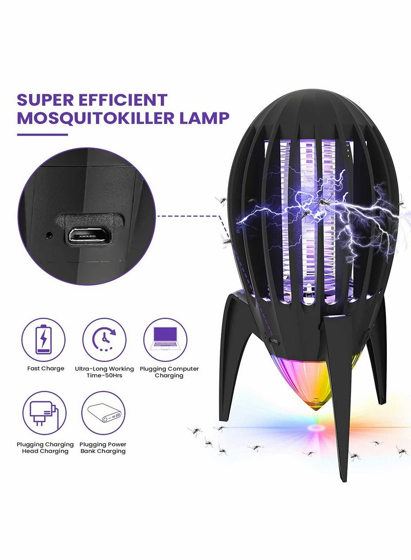 SYOSI 2 in 1 Mosquito Killer Lamp, Electric Mosquito Killer Portable Bug Zapper with Night Light, Mosquito Killer Light USB Insect Killer Pest Control Repellent Traps for Bedroom Living Room - Image 5