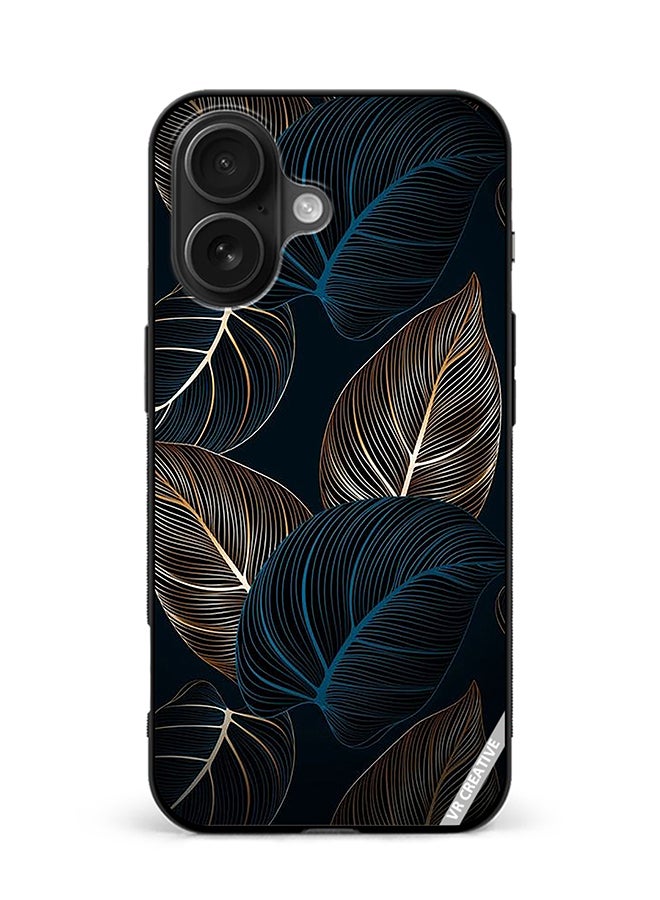 VR CREATIVE Protective Case Cover For Apple iPhone 16 Plus Banana Palm Tree Leaves Pattern Design Multicolour