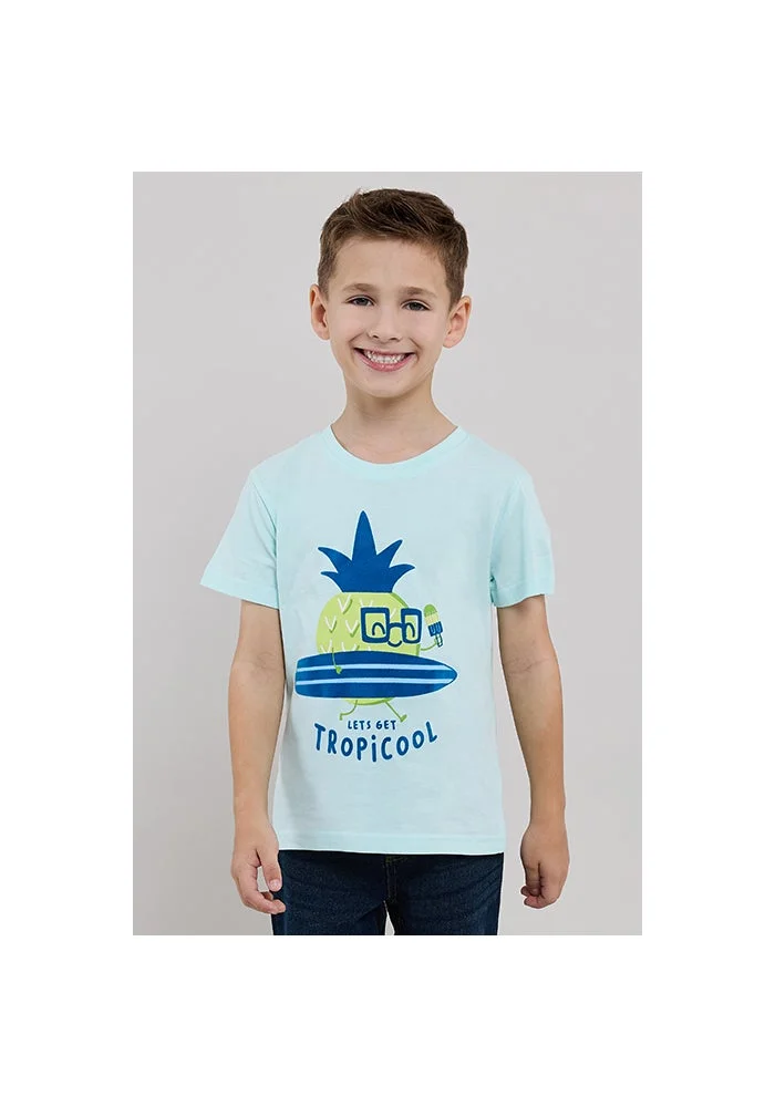 R&b Printed T-Shirt with Crew Neck and Short Sleeves