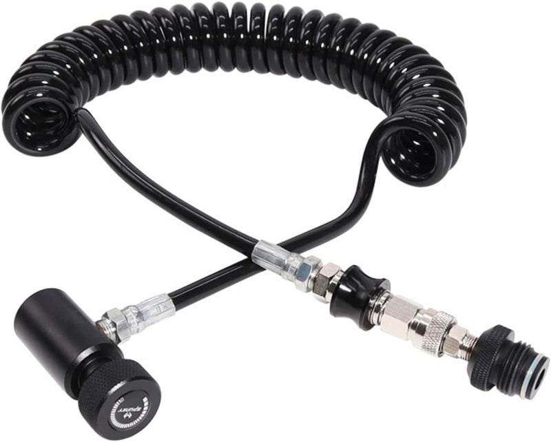 TUXING Heavy Duty Paintball Tank Remote Coil Remote Line for HPA High Pressure Air Compressed / CO2 Tanks with O-Ring and Protection Cap,G1/2-14 - Image 3