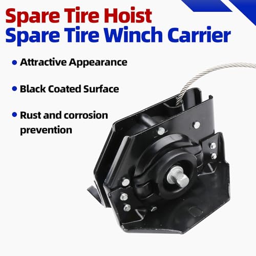MITZONE Spare Tire Hoist Spare Tire Winch Carrier Hoist Compatible with 2001-2020 Chevrolet Tahoe Suburban Avalanche 1500 2500 GMC Yukon XL 1500 2500 Cadillac Escalade ESV EXT Part 924-517 22968178 25974845 - Image 3