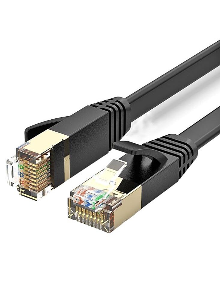 XICEN - 10M Cat7 Ethernet Cable High Speed Flat GB RJ45 LAN 10GBPS 600Mhz Shielded Internet Network Patch Cord Compatible for Gaming PS5/PS4/PS3 XBOX PC Laptop Modem Router - Image 1
