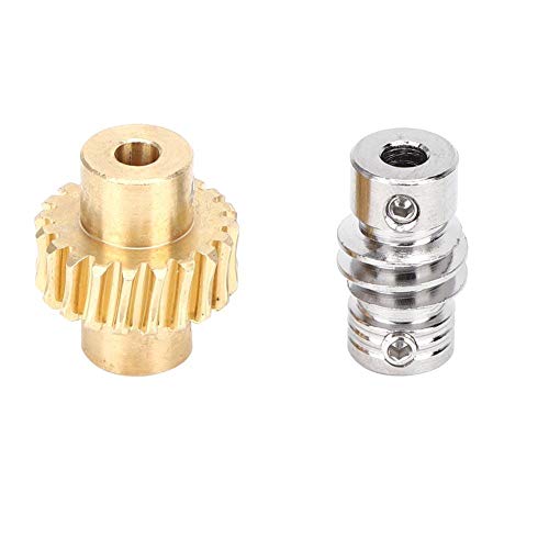 Thincol Worm Gear Set, 20: 1 Bronze Worm Gear Wheel and Metal Shaft, High Torsion Worm Gear Replace for 4:1, Industrial Robot Parts for DIY Project - Image 5
