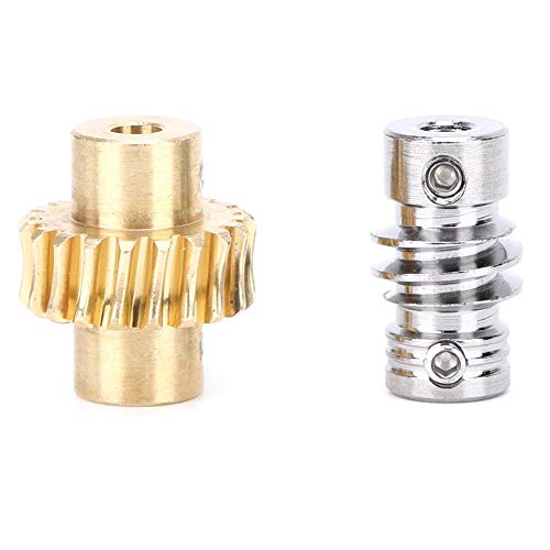 Thincol Worm Gear Set, 20: 1 Bronze Worm Gear Wheel and Metal Shaft, High Torsion Worm Gear Replace for 4:1, Industrial Robot Parts for DIY Project - Image 1