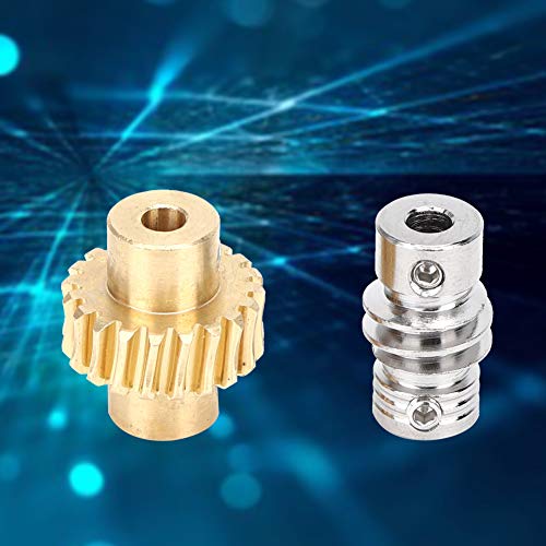 Thincol Worm Gear Set, 20: 1 Bronze Worm Gear Wheel and Metal Shaft, High Torsion Worm Gear Replace for 4:1, Industrial Robot Parts for DIY Project - Image 2