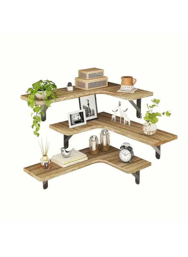 Black Thickened Corner Shelf Brackets 4pcs Wall Mounted Floating Supports For Countertop Workbench Partitions Furniture - Image 5