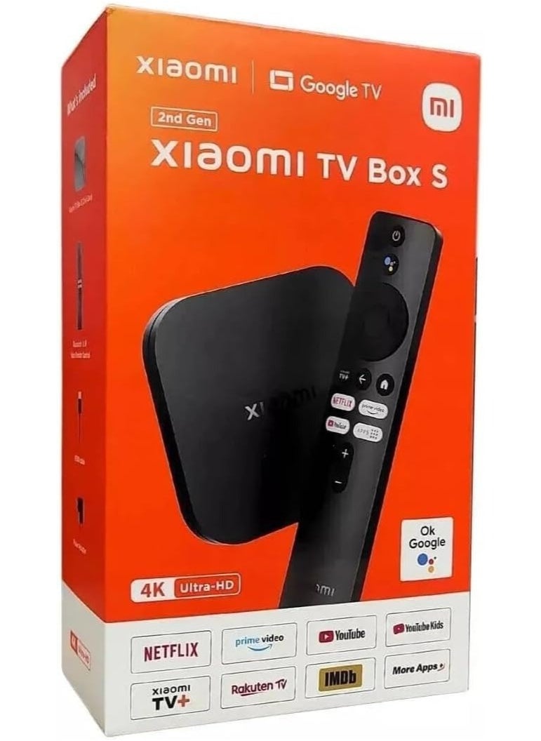 TV Box S (2nd Gen) GLOBAL VERSION 2024 with 4K Ultra HD Streaming Media Player |Dual Band Connectivity |Google TV And Google Assistant & Remote Supported