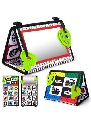 Teytoy Tummy Time Baby Mirror Toys With Teethers  Double Black And White High Contrast Baby Toys 0-6 Months  Foldable Floor Sensory Development Toys For Infants Newborn - pzsku/Z3792FB5150D00E84076DZ/45/_/1720083366/776efa75-5724-4bf7-90c6-c714aa31b758